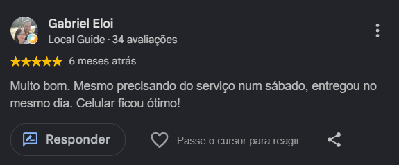 Avaliação cliente